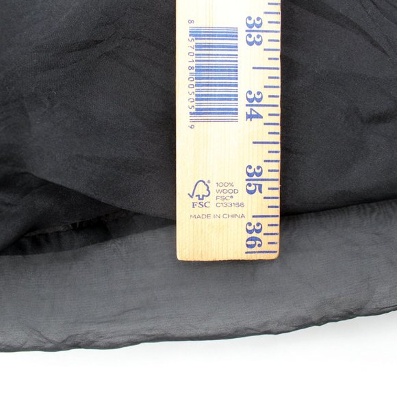 GARY GRAHAM Black Silk Organza Fit Flare Cocktail Layered Dress Pockets USA SZ 6 - Picture 15 of 15